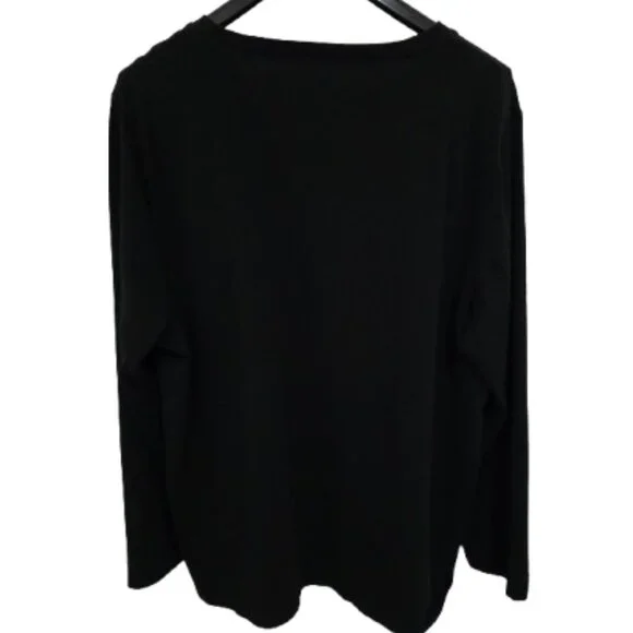 GNW 3X Black Knit Long Sleeve Tunic Top - Picture 4 of 6